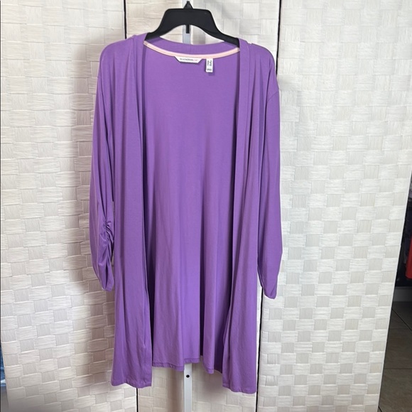 Isaac Mizrahi‎ Live Purple Open Front Cardigan - Picture 1 of 6